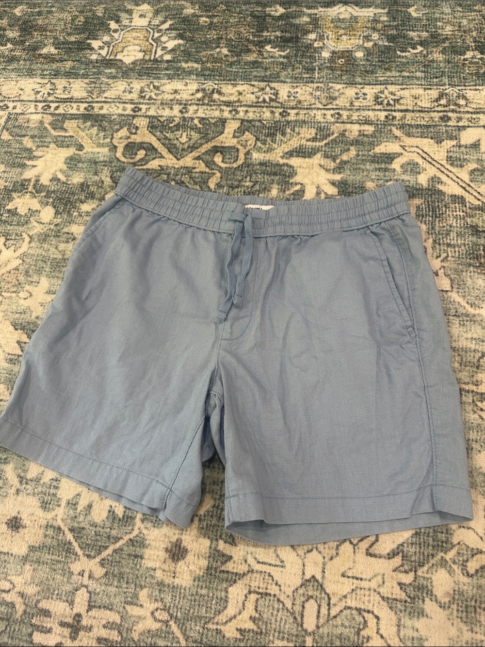 Light Blue Men's Linen Shorts